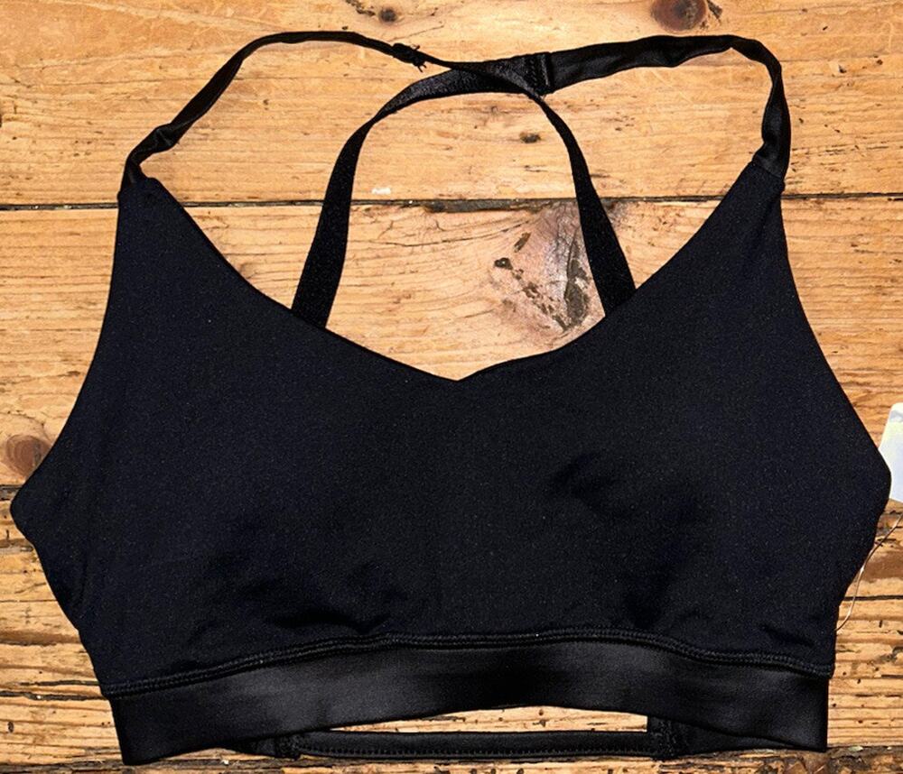 Forever 21 Women Sz S Black 3 Strap Back Padded Sports Bra NWT